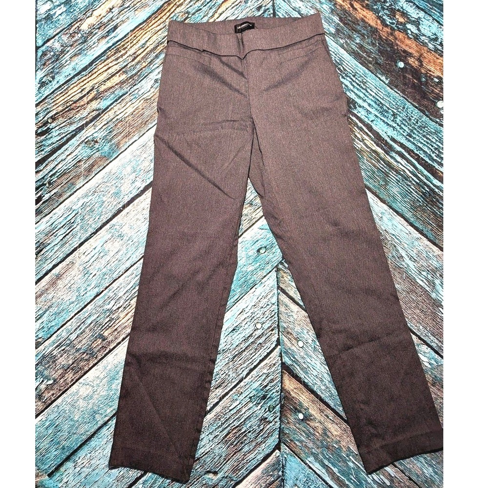 Quiet Luxury Office Career Wool Liz Claiborne 10 Classic Fit Grey Dress Pant